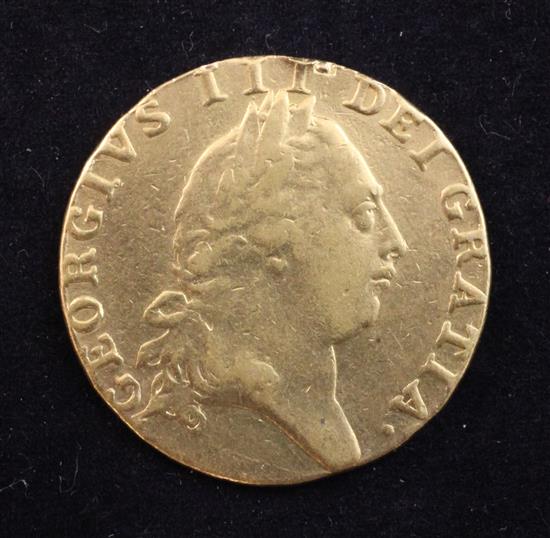 A George III 1790 spade guinea,